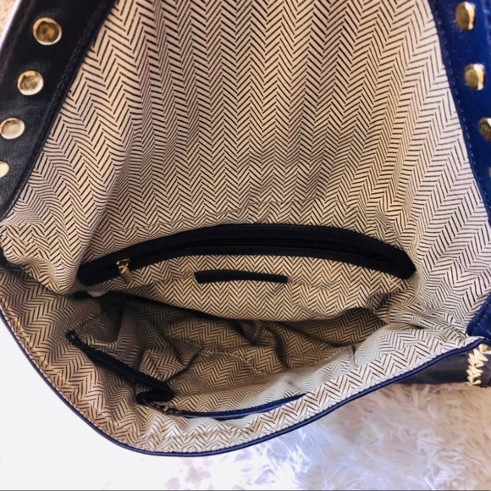 Steve Madden Clutch Oversize Envelope Stud Indigo - Picture 9 of 11